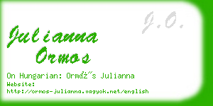 julianna ormos business card